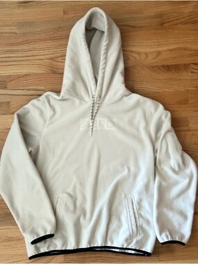 Aeropostale Cream Hooded Pullover with Contrast Trim
